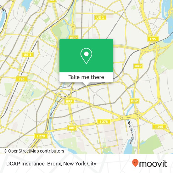 Mapa de DCAP Insurance  Bronx