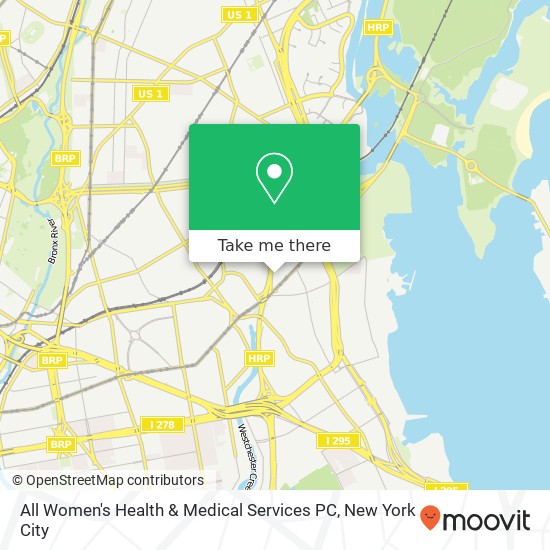 Mapa de All Women's Health & Medical Services PC