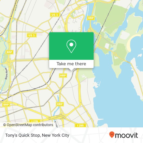 Tony's Quick Stop map