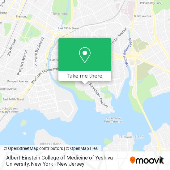 Mapa de Albert Einstein College of Medicine of Yeshiva University