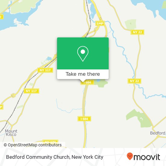 Bedford Community Church map