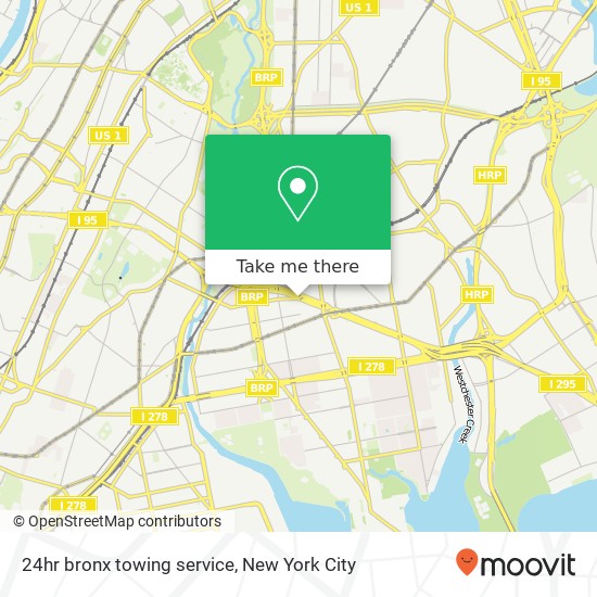 24hr bronx towing service map
