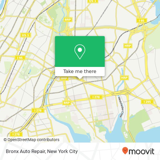 Bronx Auto Repair map