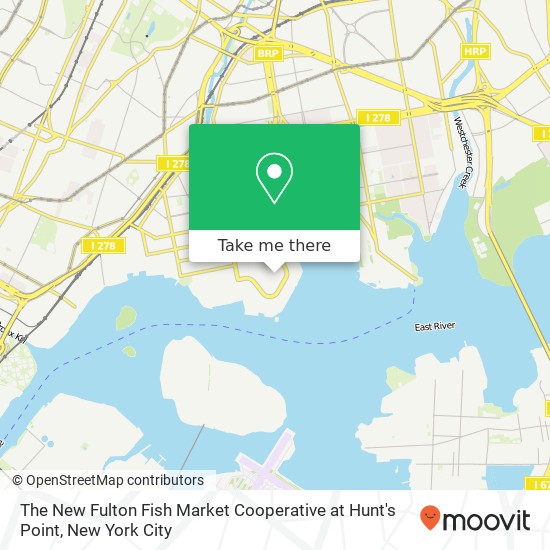 The New Fulton Fish Market Cooperative at Hunt's Point map