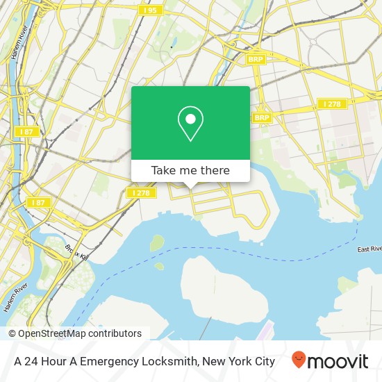 A 24 Hour A Emergency Locksmith map