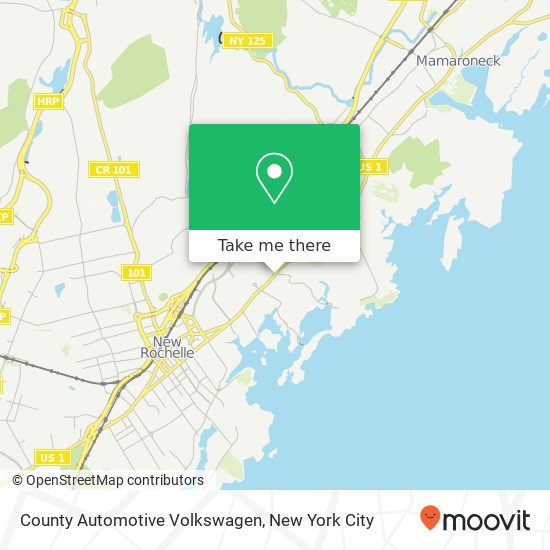 Mapa de County Automotive Volkswagen