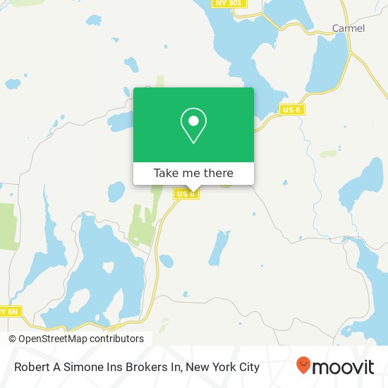 Robert A Simone Ins Brokers In map