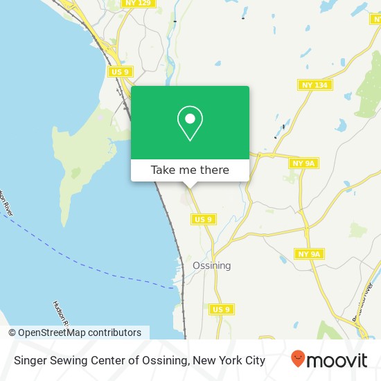 Mapa de Singer Sewing Center of Ossining