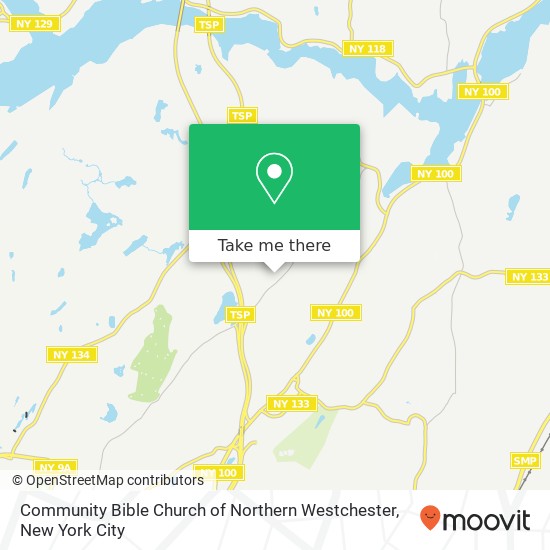 Community Bible Church of Northern Westchester map