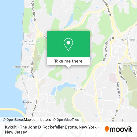 Mapa de Kykuit - The John D. Rockefeller Estate