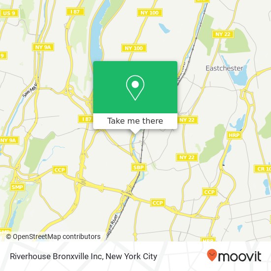 Mapa de Riverhouse Bronxville Inc