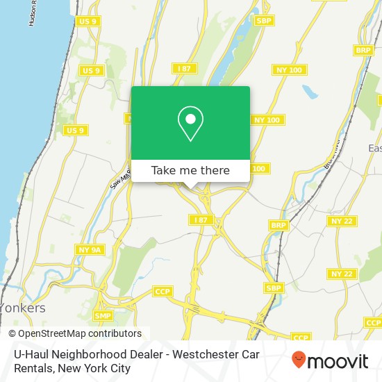 Mapa de U-Haul Neighborhood Dealer - Westchester Car Rentals