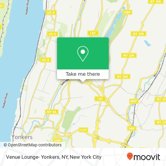 Mapa de Venue Lounge- Yonkers, NY