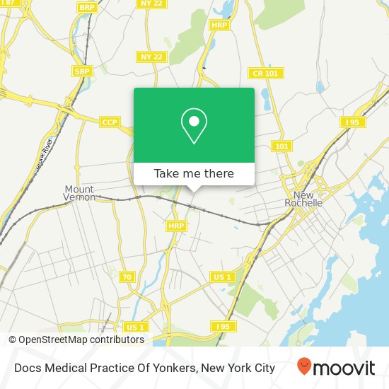 Mapa de Docs Medical Practice Of Yonkers