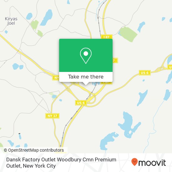 Dansk Factory Outlet Woodbury Cmn Premium Outlet map