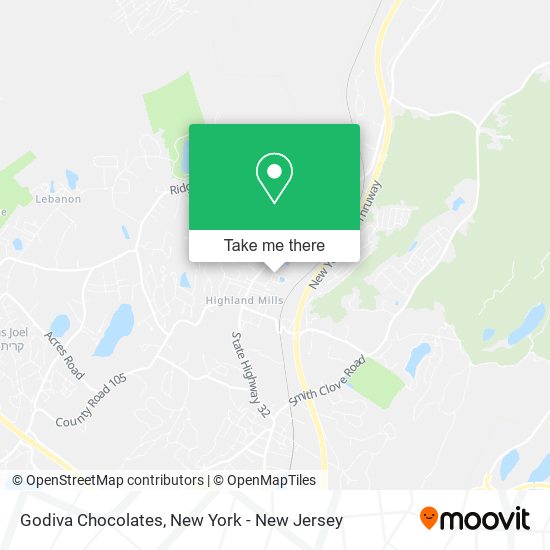 Godiva Chocolates map