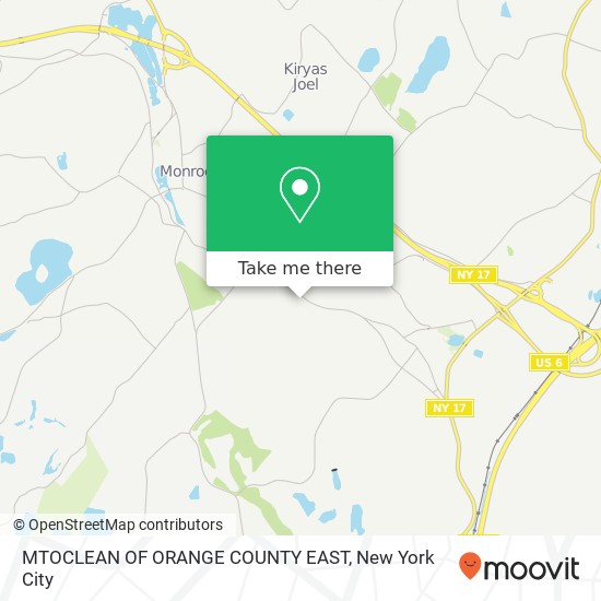 MTOCLEAN OF ORANGE COUNTY EAST map