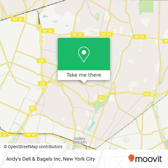 Mapa de Andy's Deli & Bagels Inc