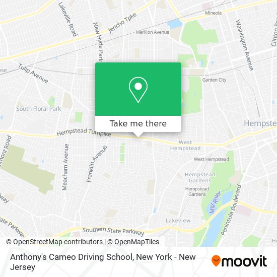 Anthony's Cameo Driving School map