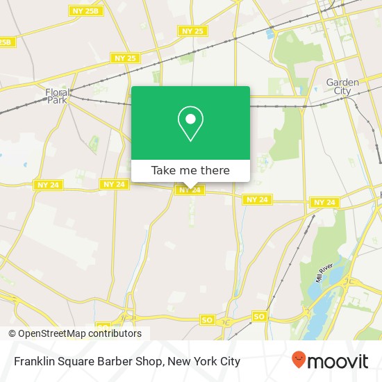 Mapa de Franklin Square Barber Shop