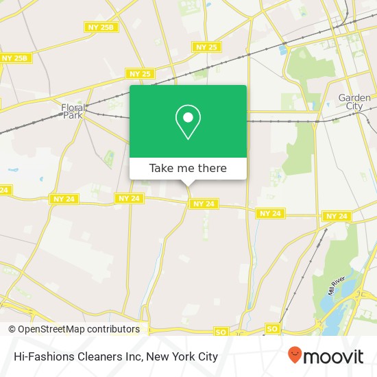 Mapa de Hi-Fashions Cleaners Inc