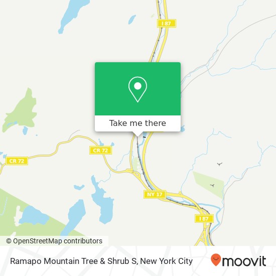 Ramapo Mountain Tree & Shrub S map
