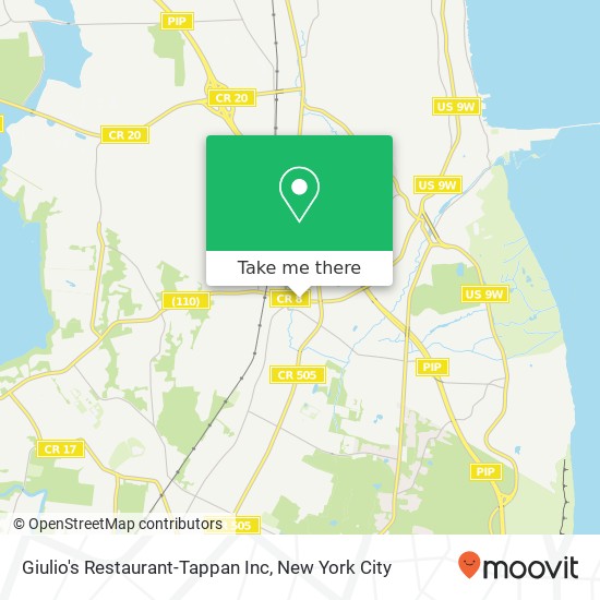 Mapa de Giulio's Restaurant-Tappan Inc