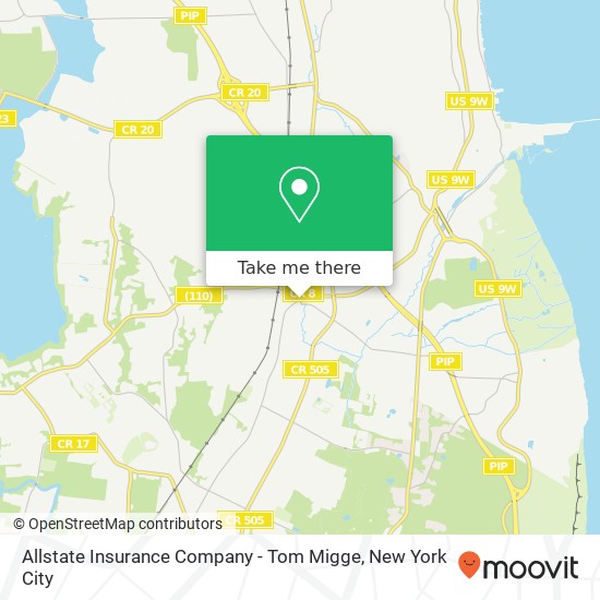 Allstate Insurance Company - Tom Migge map