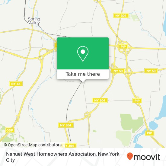 Mapa de Nanuet West Homeowners Association