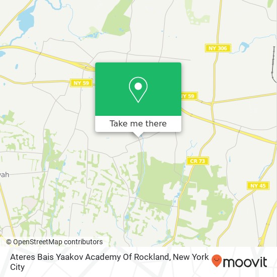 Mapa de Ateres Bais Yaakov Academy Of Rockland