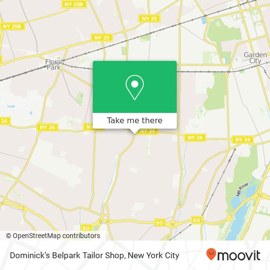 Dominick's Belpark Tailor Shop map