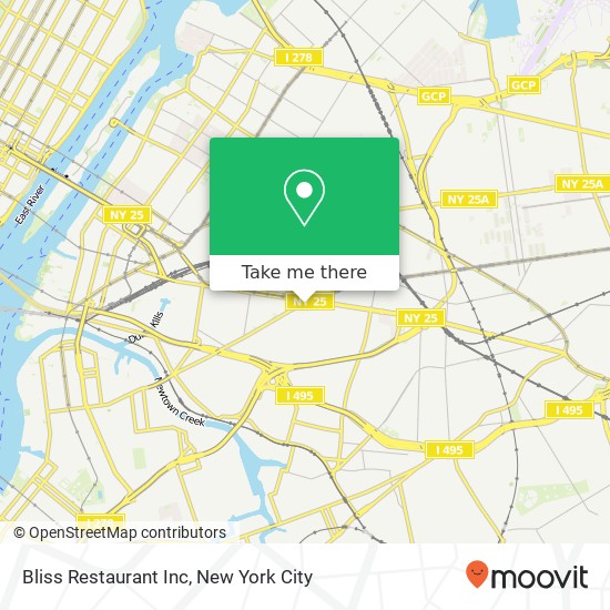 Bliss Restaurant Inc map