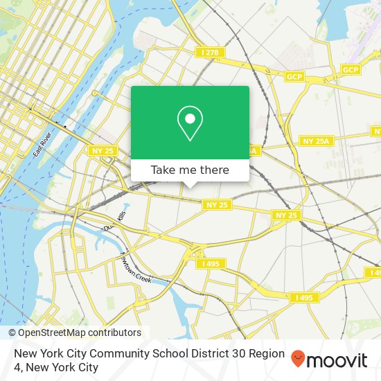 New York City Community School District 30 Region 4 map