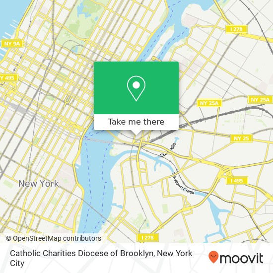 Catholic Charities Diocese of Brooklyn map