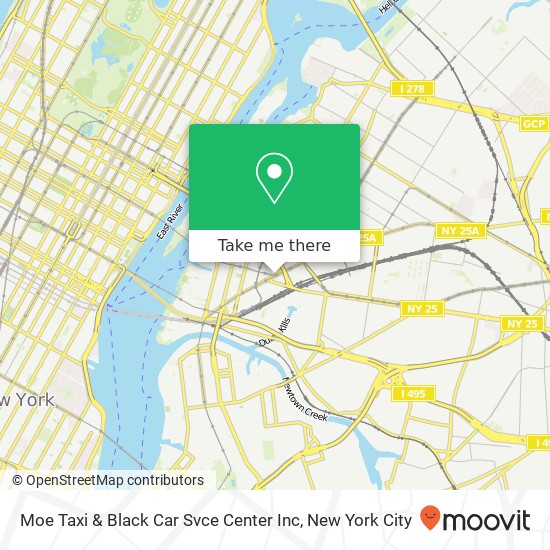 Mapa de Moe Taxi & Black Car Svce Center Inc