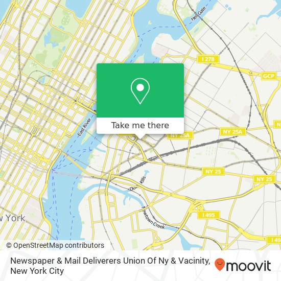 Newspaper & Mail Deliverers Union Of Ny & Vacinity map