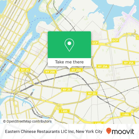 Eastern Chinese Restaurants LIC Inc map