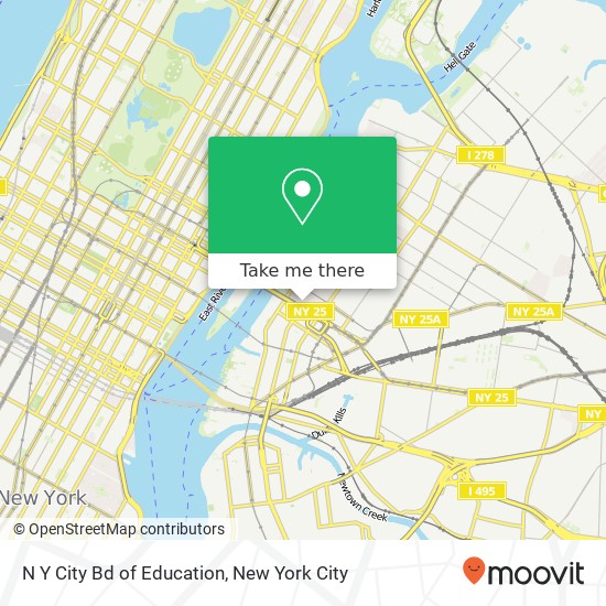 Mapa de N Y City Bd of Education