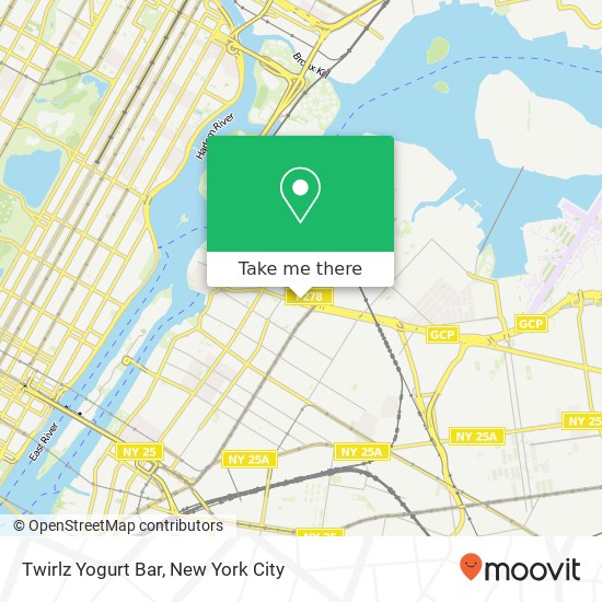 Twirlz Yogurt Bar map