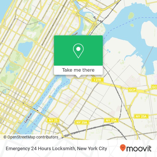 Emergency 24 Hours Locksmith map