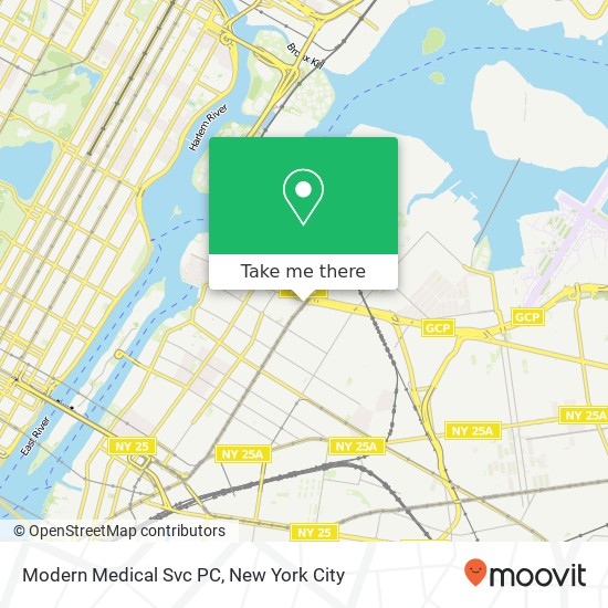 Modern Medical Svc PC map