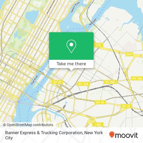 Banner Express & Trucking Corporation map