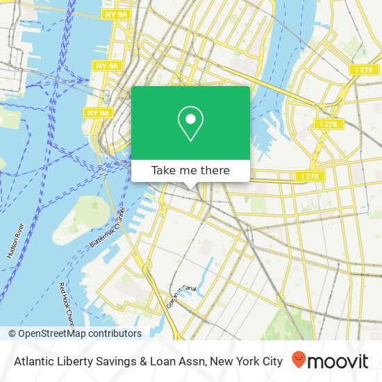 Atlantic Liberty Savings & Loan Assn map