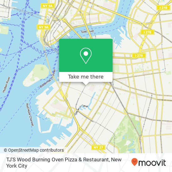TJ'S Wood Burning Oven Pizza & Restaurant map