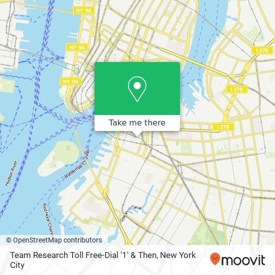 Team Research Toll Free-Dial '1' & Then map