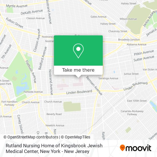 Mapa de Rutland Nursing Home of Kingsbrook Jewish Medical Center