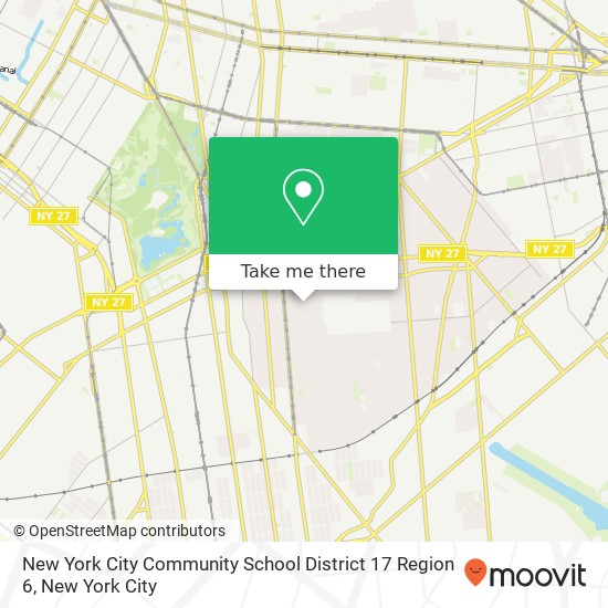 New York City Community School District 17 Region 6 map