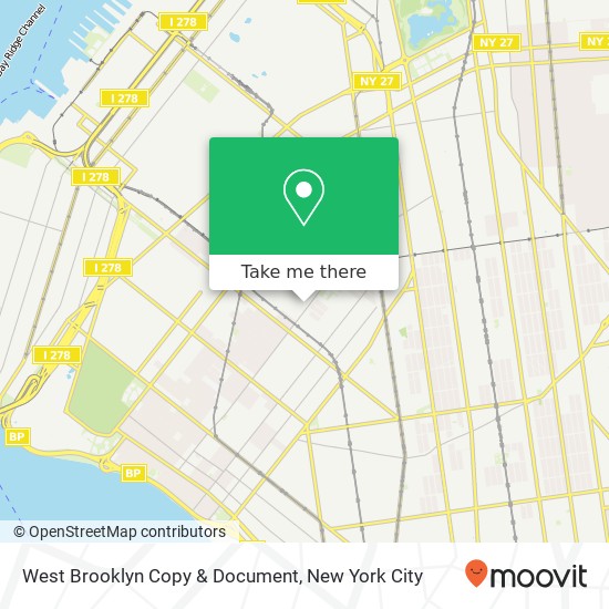 West Brooklyn Copy & Document map