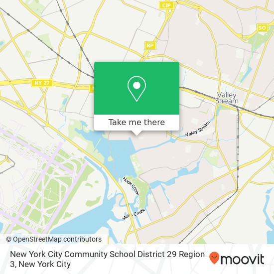 New York City Community School District 29 Region 3 map