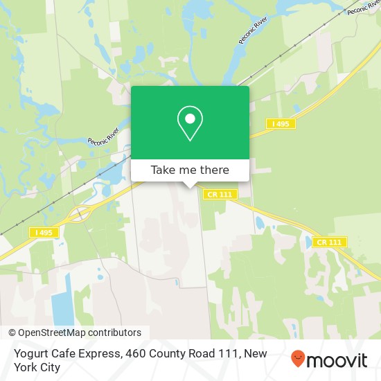 Mapa de Yogurt Cafe Express, 460 County Road 111